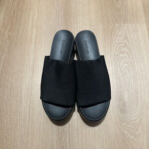 Bebe Women's Elegant Black Mules